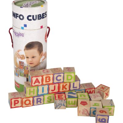 Funskool Giggles Info Cubes with wooden blocks